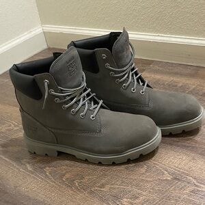 Timberland Men's Gray Nubuck Lace-Up Work Boots